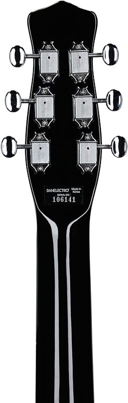 open zoom image for Danelectro '59 MOD NOS Electric Guitar, Left-Handed, Black, Headstock Straight Back