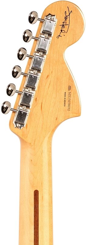 open zoom image for Fender Jimi Hendrix Stratocaster Electric Guitar, Olympic White, Headstock Straight Back