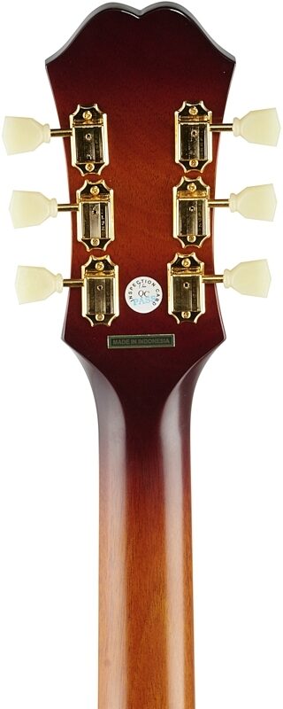 open zoom image for Epiphone Masterbilt Frontier Acoustic-Electric Guitar, Ice Tea Age Gloss, Headstock Straight Back
