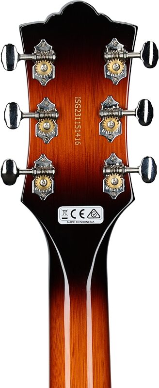 open zoom image for Guild Polara Deluxe Electric Guitar, Vintage Sunburst, Open Box (Very Good), Headstock Straight Back