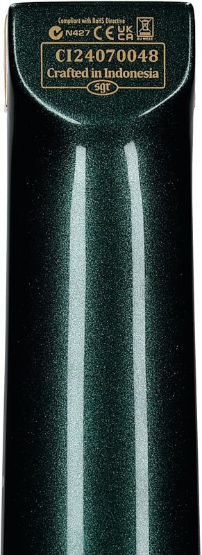 open zoom image for Schecter Synyster Gates 7 Headless Left-Handed Electric Guitar, Oak Green, Headstock Straight Back