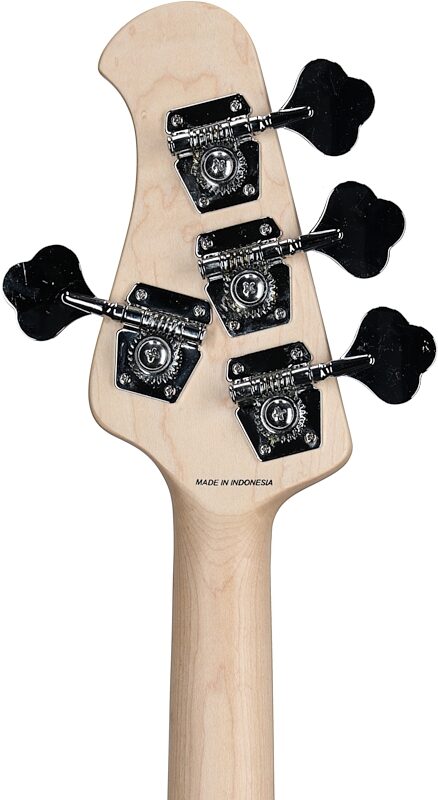 open zoom image for Sterling by Music Man StingRay Electric Bass, Chopper Blue, Hard Maple Fretboard, Headstock Straight Back