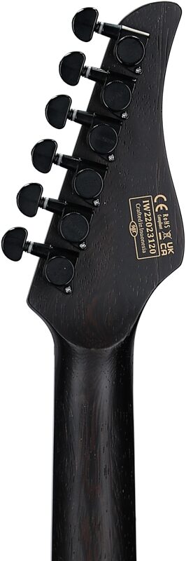 open zoom image for Schecter Reaper 6 Custom Electric Guitar, Gloss Black, Open Box (Very Good), Headstock Straight Back