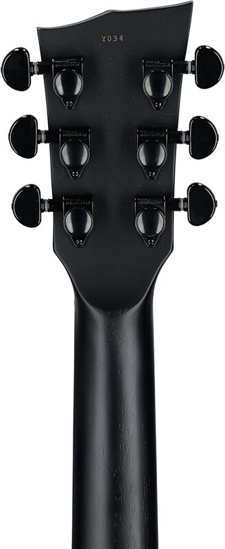 open zoom image for Dunable DE Yeti Electric Guitar (with Gig Bag), Matte Black, Headstock Straight Back