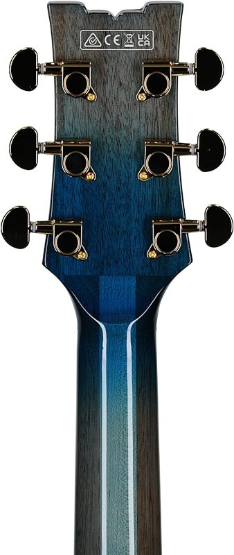 open zoom image for Ibanez AM93QA Artcore Expressionist Semi-Hollowbody Electric Guitar, Jet Blue Burst, Headstock Straight Back