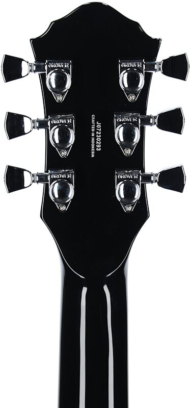 open zoom image for Michael Kelly Patriot Instinct SB Mod Shop Duncan Slim Body Electric Guitar, Partial Eclipse, Headstock Straight Back