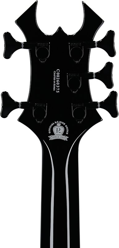 open zoom image for B.C. Rich Widow 5 Legacy Electric Bass, 5-String, Black, Headstock Straight Back