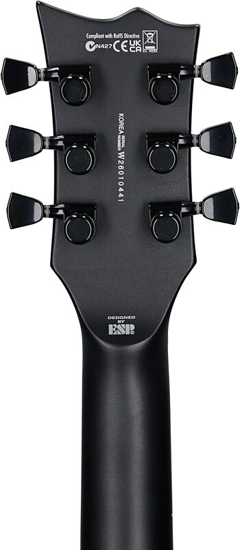 open zoom image for ESP LTD Viper-1001 EverTune Electric Guitar, Charcoal Metallic Satin, Headstock Straight Back