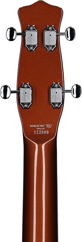 open zoom image for Danelectro 59 Short Scale Electric Bass, Copper, Headstock Straight Back
