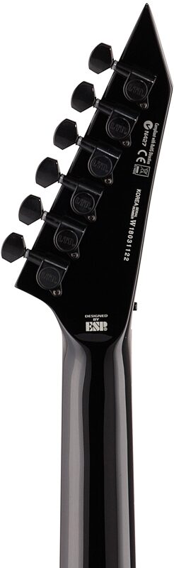 open zoom image for ESP LTD KH-602 Kirk Hammett Signature Electric Guitar (with Case), Black, Headstock Straight Back