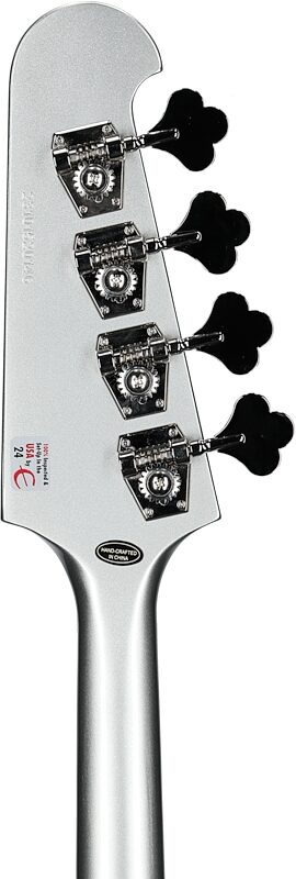 open zoom image for Epiphone Thunderbird '64 Electric Bass (with Gig Bag), Silver Mist, with Gig Bag, Headstock Straight Back