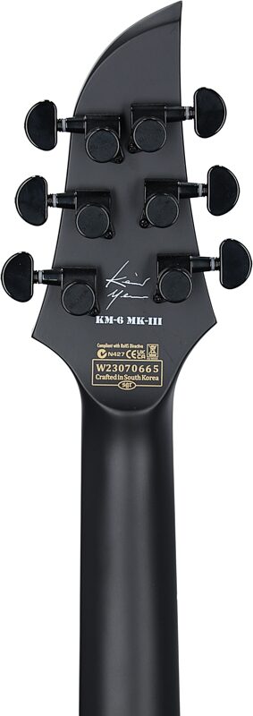open zoom image for Schecter KM-6 MK-III Keith Merrow Legacy Electric Guitar, Tri-Black Burst, Headstock Straight Back