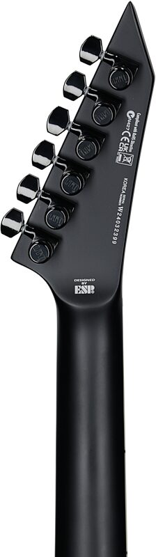 open zoom image for ESP LTD MH-1000B Baritone Electric Guitar, Black Satin, Headstock Straight Back