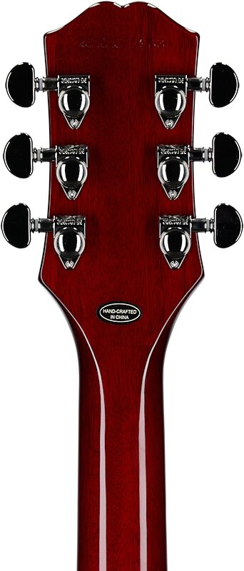 open zoom image for Epiphone Inspired by Gibson SG Standard Electric Guitar, Left-Handed (with Gig Bag), Cherry, Open Box (Very Good), Headstock Straight Back