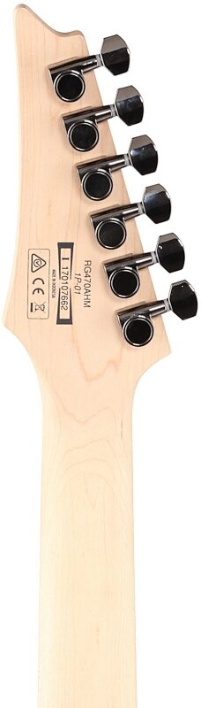 open zoom image for Ibanez RG470AHM Electric Guitar, Blue Moon Burst, Open Box (Good), Headstock Straight Back