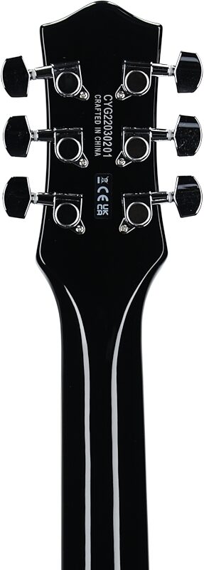 open zoom image for Gretsch G5222 Electromatic Double Jet BT Electric Guitar, Black, Headstock Straight Back