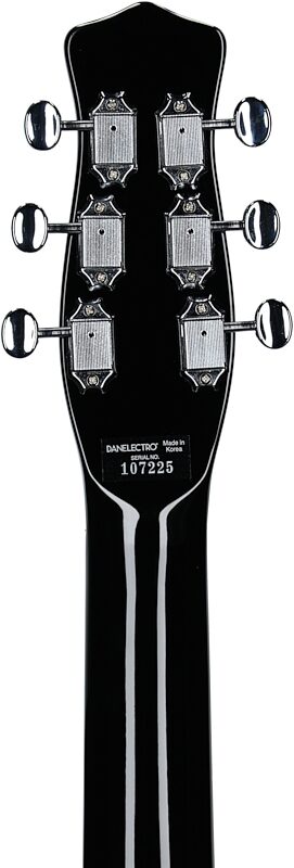 open zoom image for Danelectro '59 MOD NOS Electric Guitar, Black, Headstock Straight Back