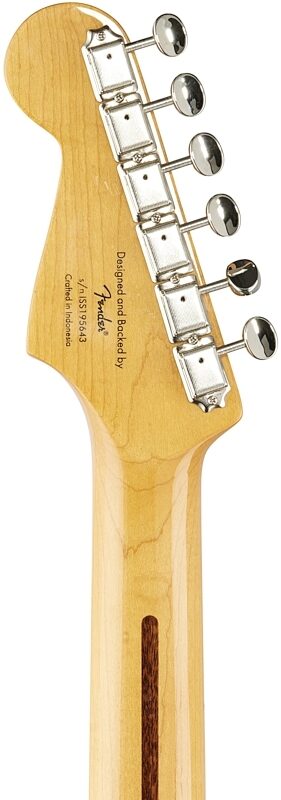 open zoom image for Squier Classic Vibe '50s Stratocaster Electric Guitar, with Maple Fingerboard, 2-Color Sunburst, Headstock Straight Back