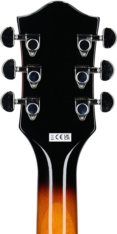 open zoom image for Gretsch G2420 Streamliner Hollowbody Electric Guitar, Aged Brooklyn Burst, Headstock Straight Back