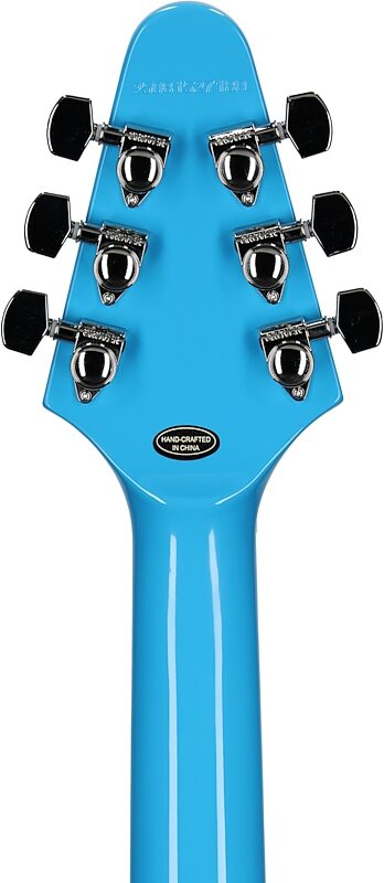 open zoom image for Epiphone Inspired by Gibson Flying V '70s Electric Guitar (with Gig Bag), Maui Blue, Headstock Straight Back