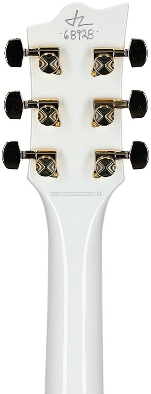 open zoom image for Reverend Kyle Shutt II Electric Guitar, Ice White, Headstock Straight Back