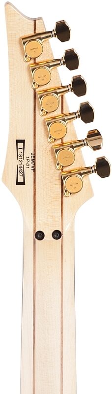 open zoom image for Ibanez JEM7VP Steve Vai Signature Electric Guitar (with Gig Bag), White, Headstock Straight Back