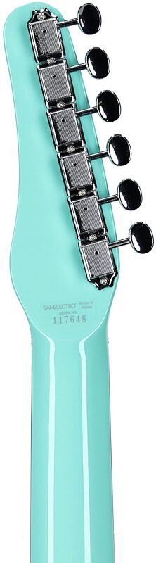 open zoom image for Danelectro 56 Vintage Baritone Electric Guitar, Dark Aqua, Headstock Straight Back