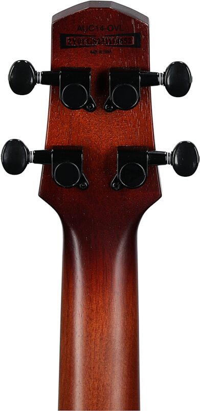 open zoom image for Ibanez AUC14 Concert Ukulele (with Gig Bag), Open Pore Violin Sunburst, Open Box (Very Good), Headstock Straight Back