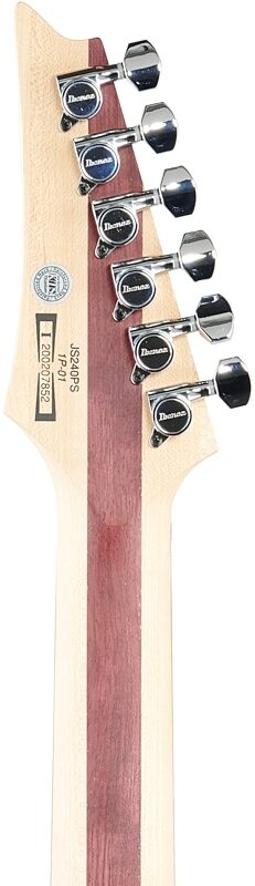 open zoom image for Ibanez JS240PS Premium Satriani Electric Guitar (with Gig Bag), Candy Apple, Headstock Straight Back