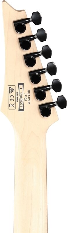 open zoom image for Ibanez RGA42FM Electric Guitar, Blue Lagoon Burst Flat, Headstock Straight Back