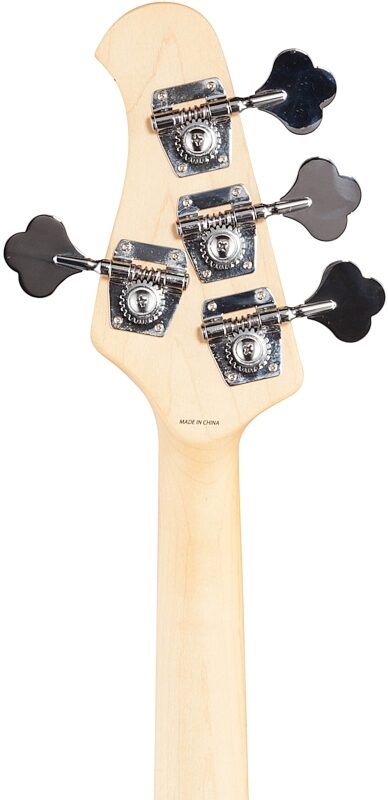 open zoom image for Sterling by Music Man StingRay Electric Bass, Black, Hard Maple Fretboard, Headstock Straight Back