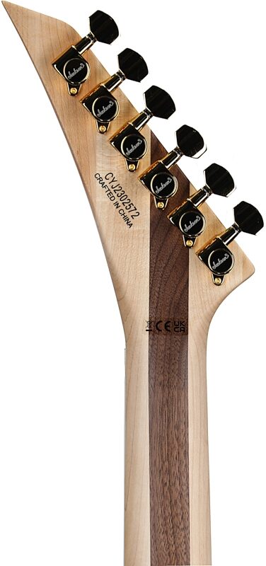 open zoom image for Jackson Pro Plus Soloist SLA3Q Electric Guitar (with Gig Bag), Amber Tiger Eye, Headstock Straight Back