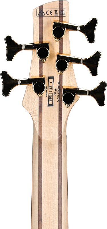 open zoom image for Ibanez SR405EPBDX Electric Bass Guitar, 5-String, Gold Metallic Burst, Headstock Straight Back