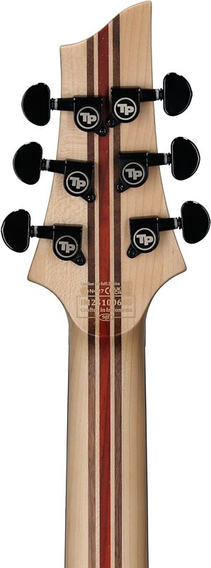 open zoom image for Schecter C-1 FR-S Pale Moon Ebony Electric Guitar, Left-Handed, Natural Satin Black Burst, Headstock Straight Back