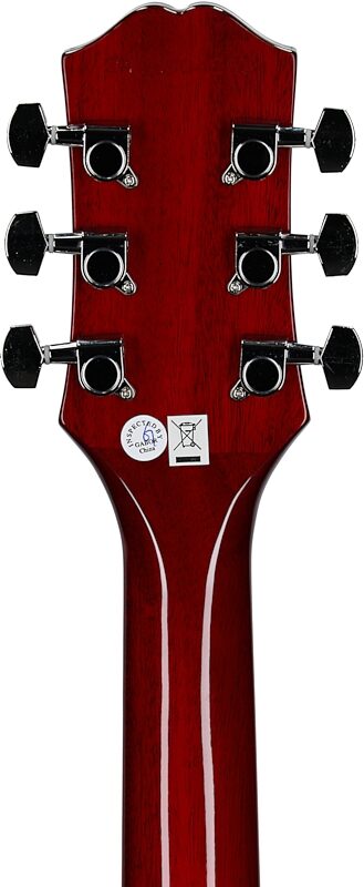 open zoom image for Epiphone SG Tribute Electric Guitar, Left-Handed, Cherry, Headstock Straight Back