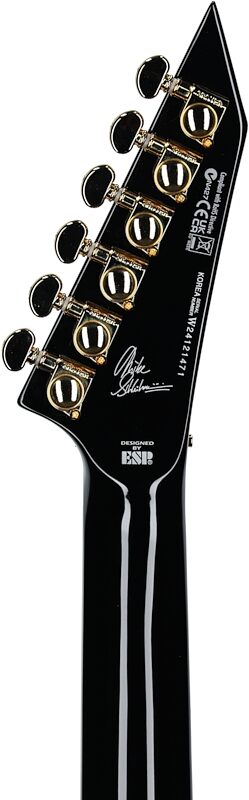 open zoom image for ESP LTD MSV-1 Mike Schleibaum Electric Guitar (with Case), Black, Open Box (Very Good), Headstock Straight Back