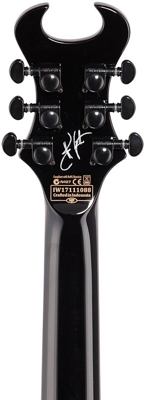 open zoom image for Schecter Synyster Gates Standard Electric Guitar, Black Silver Stripes, Headstock Straight Back