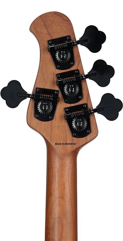 open zoom image for Sterling by Music Man DarkRay Electric Bass (with Gig Bag), Black, Ebony Fretboard, Headstock Straight Back