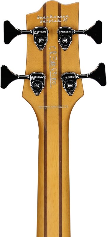 open zoom image for Reverend Brad Houser Basshouser Fatfish 32 Electric Bass, Satin Midnight Black, Headstock Straight Back