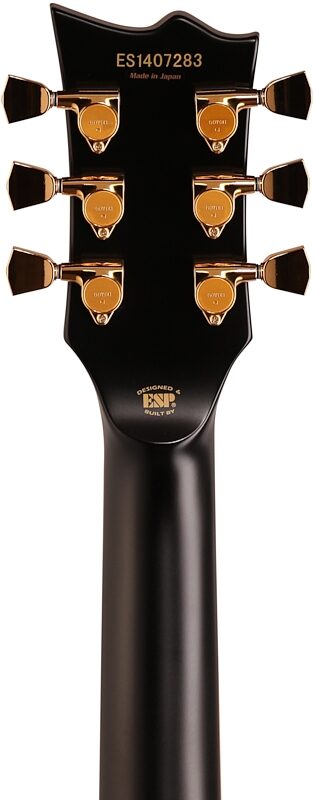 open zoom image for ESP E-II Eclipse DB Electric Guitar, Vintage Black, Headstock Straight Back