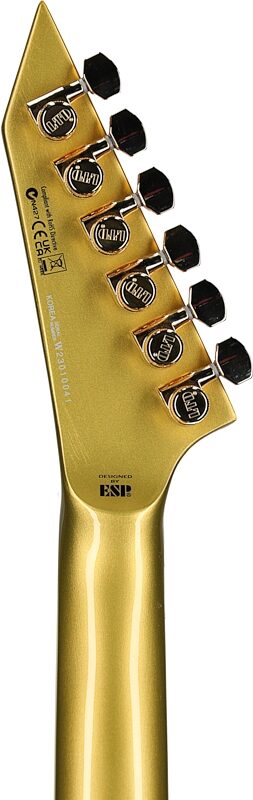 open zoom image for ESP LTD Kirk Hammett KH-V Electric Guitar (with Case), Metallic Gold, Headstock Straight Back