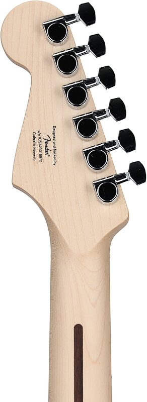 open zoom image for Squier Sonic Stratocaster Electric Guitar, Two Color Sunburst, Headstock Straight Back