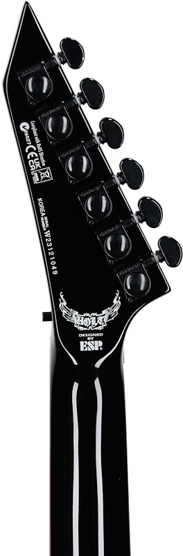open zoom image for ESP LTD Gary Holt GH-SV Electric Guitar (with Case), Black, Headstock Straight Back
