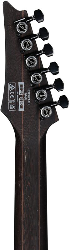 open zoom image for Ibanez RGD621AH Electric Guitar, Midnight Shade Flat, Headstock Straight Back