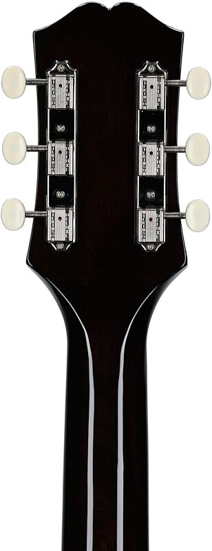 open zoom image for Epiphone Blues King Studio Acoustic-Electric Guitar, Left-Handed (with Gig Bag), Dark Burst, Headstock Straight Back