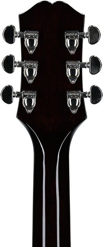 open zoom image for Epiphone Hummingbird Studio Acoustic-Electric Guitar, Left-Handed (with Gig Bag), Antique Natural, Headstock Straight Back