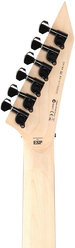 open zoom image for ESP LTD KH202 Kirk Hammett Signature Electric Guitar, Black, Headstock Straight Back