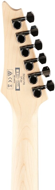 open zoom image for Ibanez RG421PB Electric Guitar, Caribbean Shoreline Flat, Headstock Straight Back