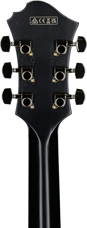 open zoom image for Ibanez PM3C Pat Metheny Electric Guitar (with Case), Black Low Gloss, Headstock Straight Back