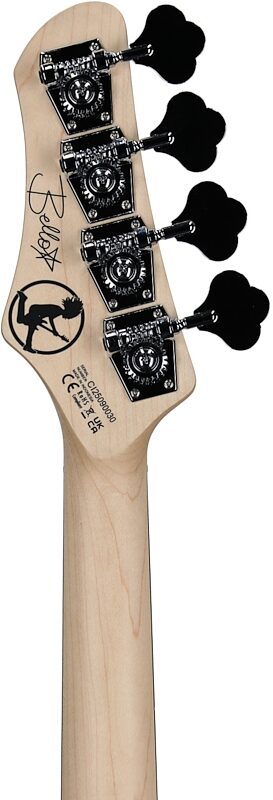 open zoom image for Spector Icon NC-4 Frank Bello Signature Model Electric Bass, Black, Headstock Straight Back